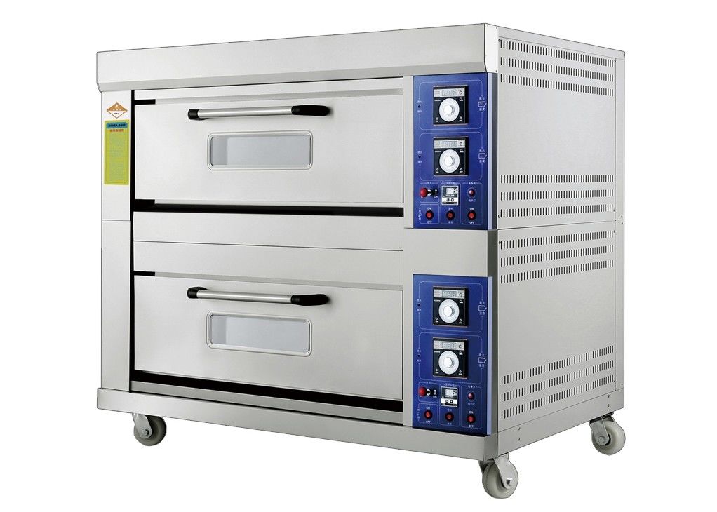 Laminated-Type Gas Bakery Oven With Timing Control and Adjustable Temperature Range 20~400°C Capacity 2 Decks 4 Trays