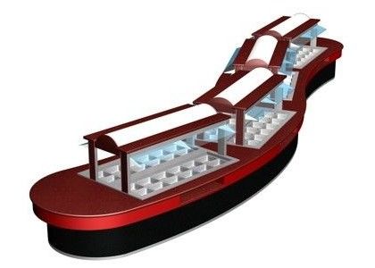 Seamless Restaurant Hot Buffet Counter With LED Light ...