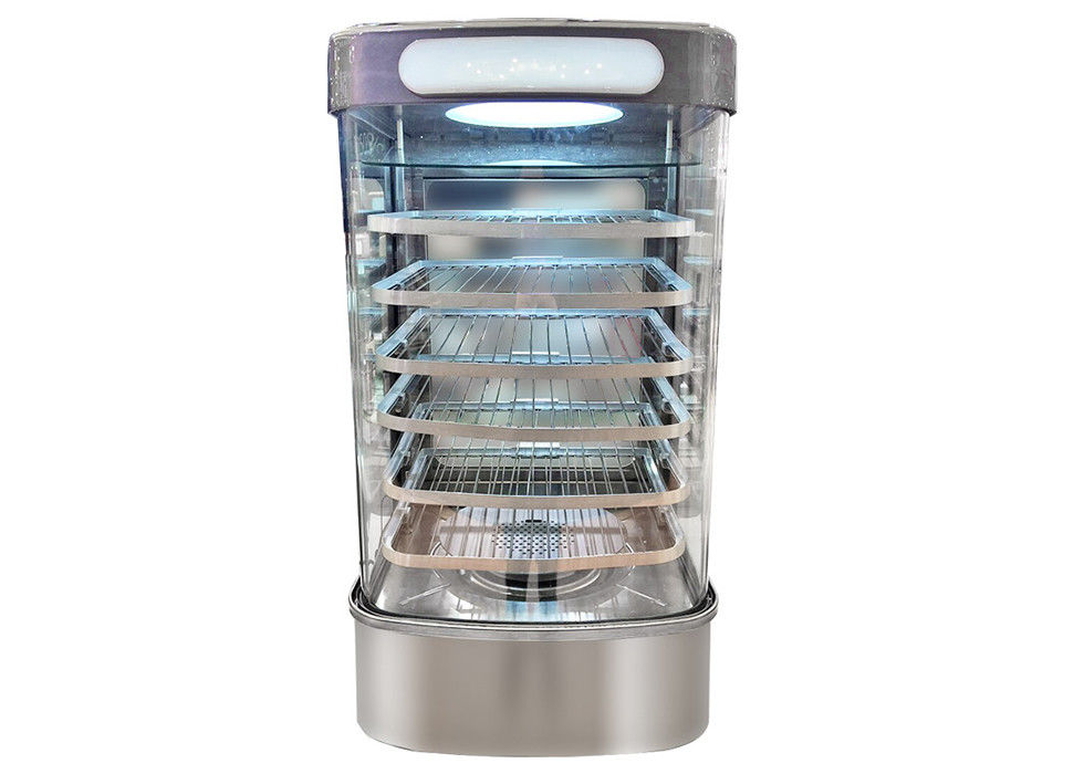 6 Layer Electric Buns Steamer Display Cabinet U - Shaped for Convenience Store