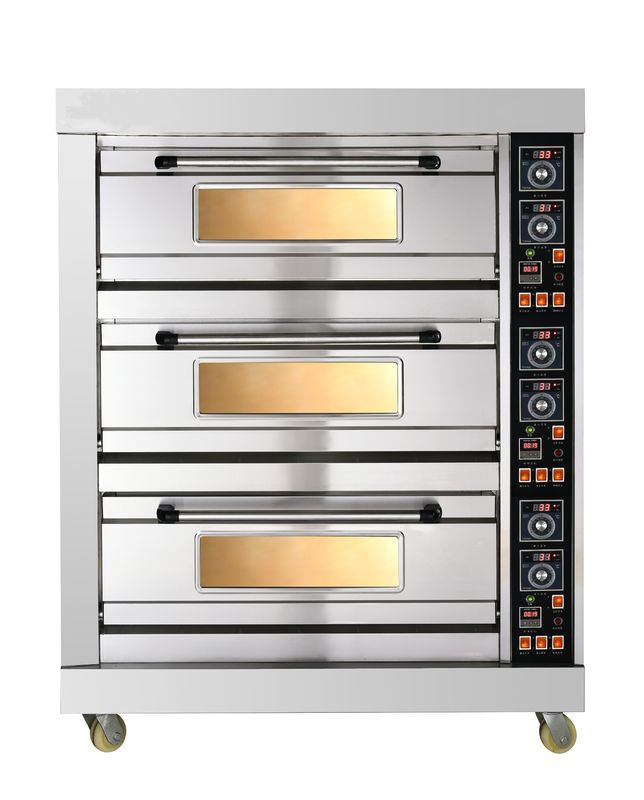 Electric Commercial Bread Baking Oven , Stainless steel, stove board