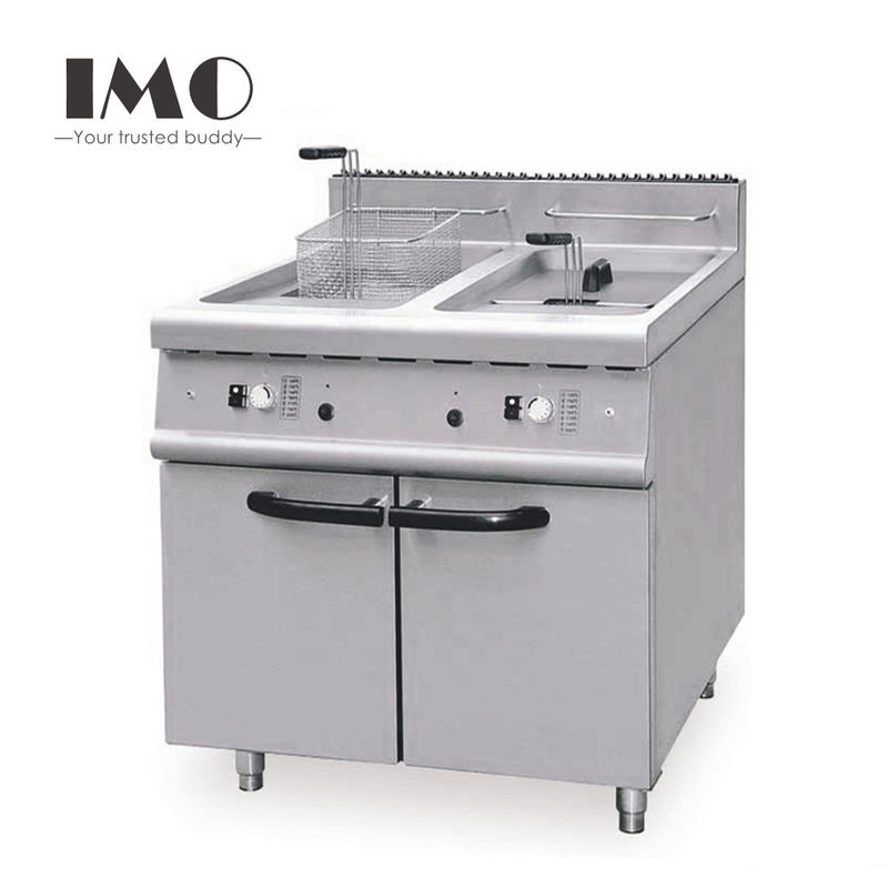 2022 Commercial Stainless Steel Gas Fryer 28Lx2 For Meat Chicken Potato Chips