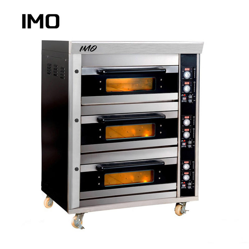 Multi Functional Commercial Electric Baking Ovens 3 Deck 6 Tray