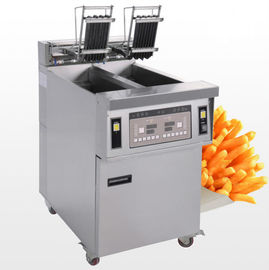 13*2L Electric 2-Tank Fryer / Commercial Kitchen Equipments With Oil Filter System