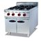Silvery White 4 Burners Gas Cooking Stoves With Storage Cabinet 12 Months Guarantee