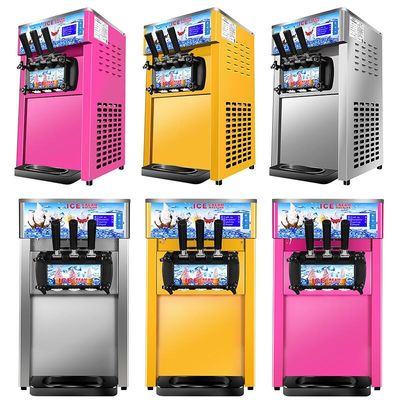 commercial Ice cream machine desktop three-color soft ice cream machine  stainless steel body