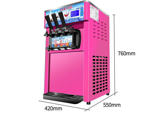 commercial Ice cream machine desktop three-color soft ice cream machine  stainless steel body