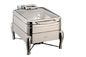 YUFEH Stainless Steel 304# Hydraulic Induction Chafing Dish W/ Glass Lid Buffet Serving Dish Warmer