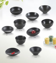 Porcelain Dinnerware Sets / Melamine Black Matte Dinner Set Plate Unique Shape