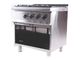 Gas 4 Burner Stove Gas Oven Western Kitchen Equipment 800*700*920mm