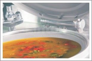 Gas Soup Kettle Western Kitchen Equipment 100L Capacity Soup Boiling Pan