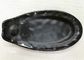 Length 25cm Weight 384g Porcelain Dinnerware Sets Boat-shape Black Melamine Plate
