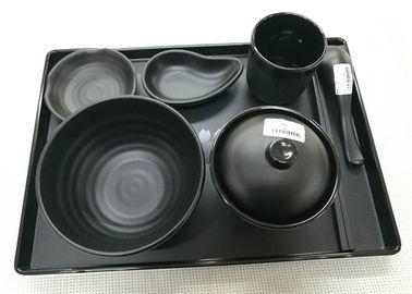 Imitation Porcelain Dinnerware Sets Japanese And Korea Series Tableware Black Melamine