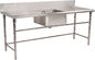 Commercial Restaurant Stainless Steel Catering Equipment / Work Table With Sink