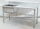 Commercial Restaurant Stainless Steel Catering Equipment / Work Table With Sink