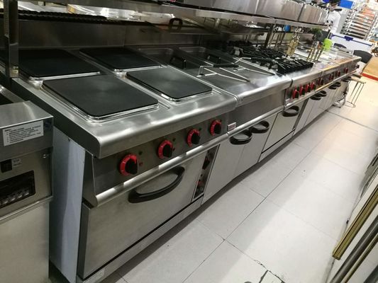 Commercial Western Kitchen Equipment Gas Stove 4 Burner with Oven