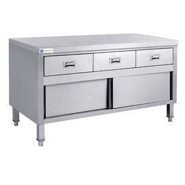 L1500MM with 3-Drawers and Over-Shelves Stainless Steel Work Cabine Catering Equipment