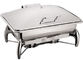 Stainless Steel Chafing Dish Mechanical Hinge Lid 9.0Ltr Food Pan Buffet Cookwares Electric or Sterno Heat Source