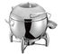 Round Mechanical Hinge Induction Soup Station Optional 11L Soup Bucket Stainless Steel Chafing Dish