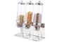 Three Tnaks Cereal Dispenser Buffet Dry Food Dispenser with Stainless Steel Base 4.0LTR X3