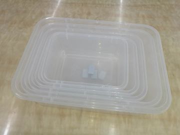 Clear Plastic Food Storage Box with Lid and Lock Capacity 0.9L to 12L Withstand Temperatures From -40°C to +80°C