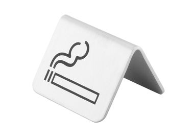 SS Stackable Table Tent Signs /  &quot; Smoking Area &quot; &quot; No Smoking &quot; Warning Symbol Room Service Indicator