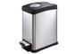 EKO Room Service Equipments Mute Trash Pedal Food Waste Bin with Inner Plastic Removal Recycle Bucket 812Ltr 24Ltr