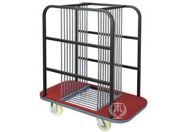 6 Inches Polyester Casters / Banquet Equipment 10 Compartments Glass Turntable Transport Trolley