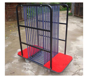 6 Inches Polyester Casters / Banquet Equipment 10 Compartments Glass Turntable Transport Trolley