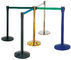 Retractable Belt Type Railing Stand Stainless Steel Crowd Control / Guidance Stanchion with Dia.32CM Wide Weighted Base
