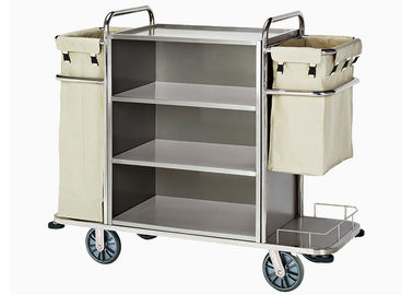 Small Room Service Trolley with Heavy Duty Refuse Bag Stainless Steel Powder - Epoxy Finish