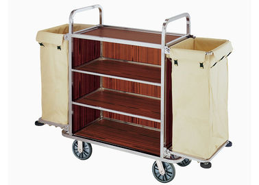 Small Room Service Trolley with Heavy Duty Refuse Bag Stainless Steel Powder - Epoxy Finish