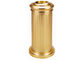 Hotel Room Room Service Equipments / Stainless Steel Ground Ash Barrel with Open Top Ashtray Titanium Gold Color