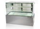 Floor Standing Refrigerated Cake Display Cabinet High Humidity Square Glass Cake Showcase