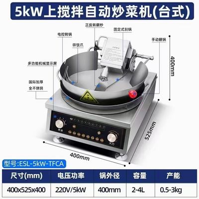 Automatic table top induction cooker