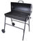Outdoor Barbecue Trolley Charcoal Smoker BBQ Grill With Powder Coating Surface