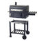 Classic Commercial Kitchen Equipments Barbeque Backyard Charcoal BBQ Grill Smoker With Trolley