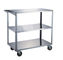 201# Stainless Steel Catering Equipment / 3 - Layer Dining Cart With TPR Silent Wheel