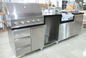 Sliver Color Commercial Kitchen Equipments Gas Grill / 201# Stainless Steel Grill With Cabinet