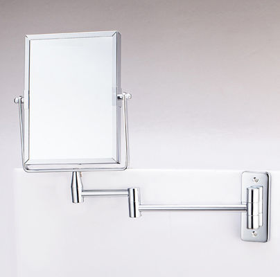 Foldable Wall Mounted Rectangle Bathroom Vanity Mirror HD Aluminum Lens Double - Sided