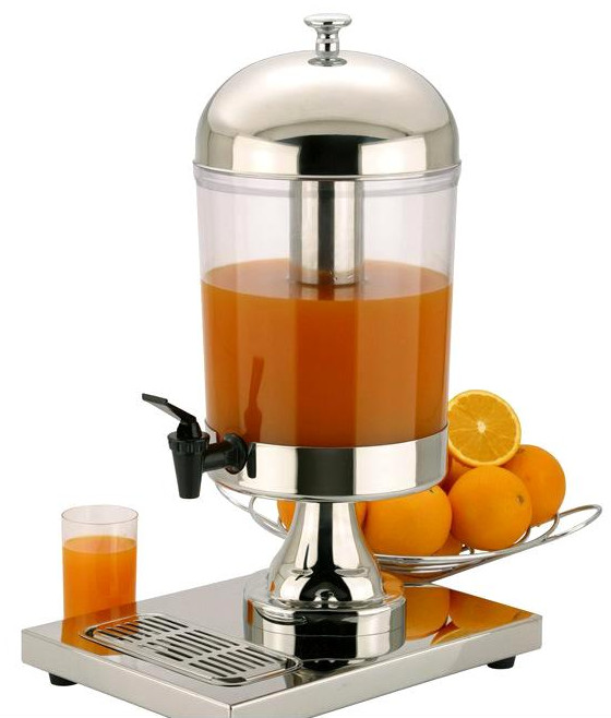 8 Liters Single Juice Dispenser , Stainless Steel Cookware For Cafeteria