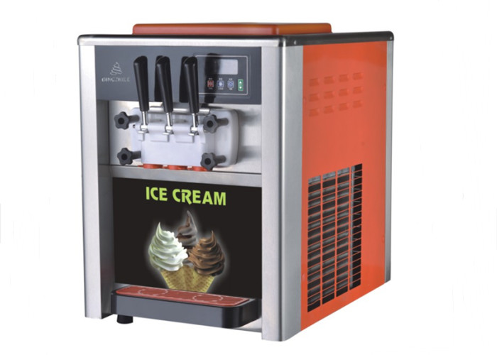 LCD Display Table Top Ice Cream Machine / Commercial Refrigerator Freezer