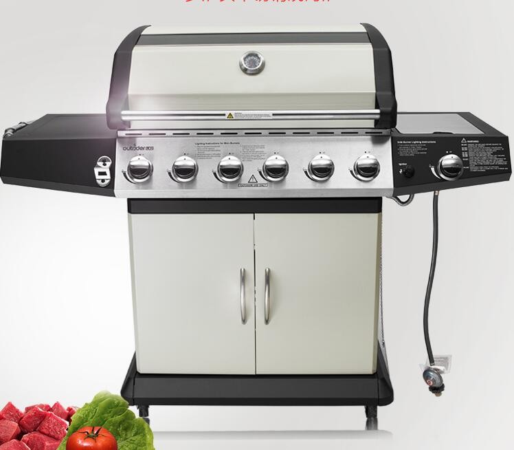 LP Propane BBQ Gas Grill Commercial Kitchen Equipment for Picnic , 4