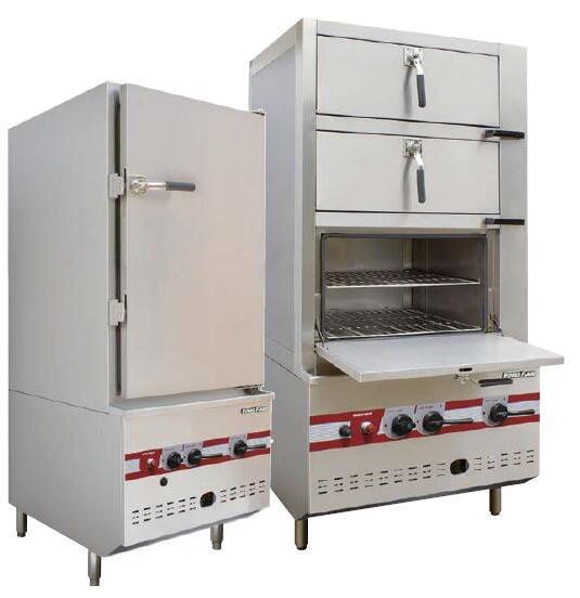 Commercial Three Door Gas Steamer Environmental Friendly Steam