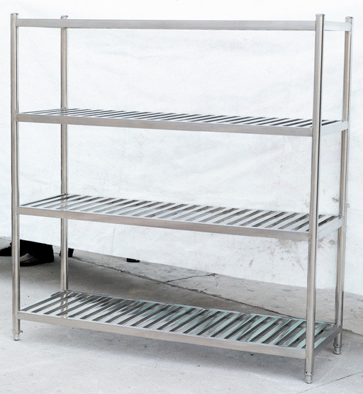 Silver Stainless Steel Catering Equipment 1200x500x1550mm , 4 Tier