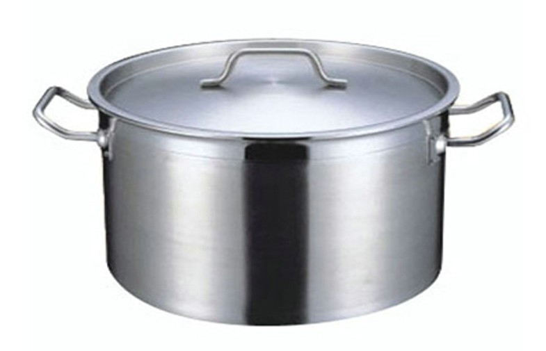 Commercial Short Stainless Steel Cookwares / Soup Pot 32L For Catering
