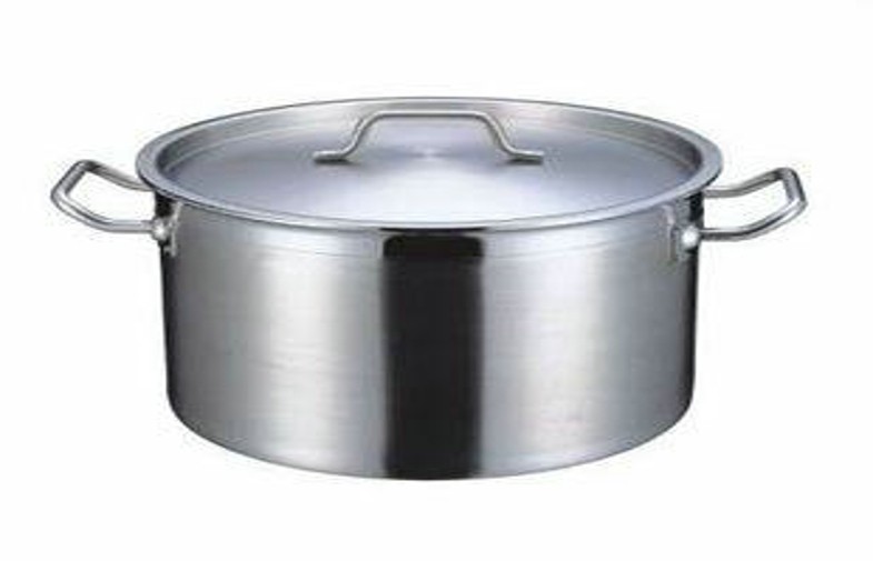 Commercial Short Stainless Steel Cookwares / Soup Pot 32L For Catering