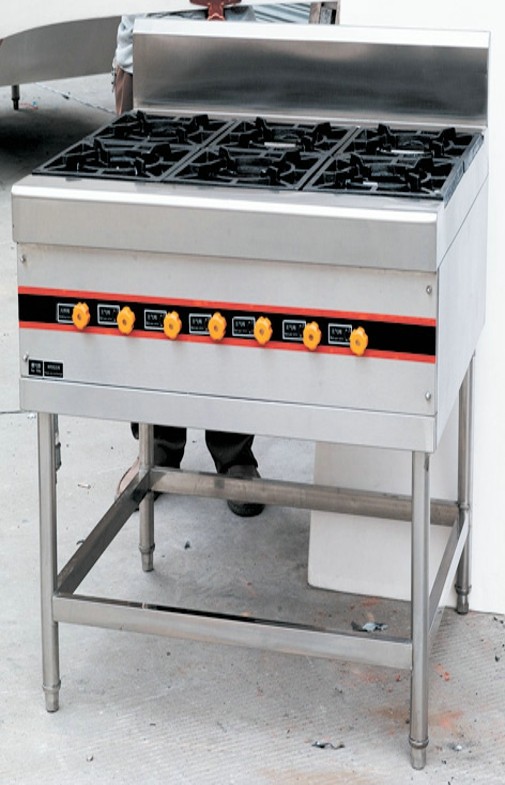 Floor Type 40KW Commercial Gas Cooking Stove 48 Burner 900x800x950mm