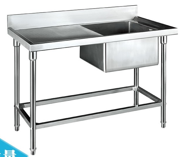 Catering Sinks Stainless Steel Single Sink with Side Table 1200*600*800