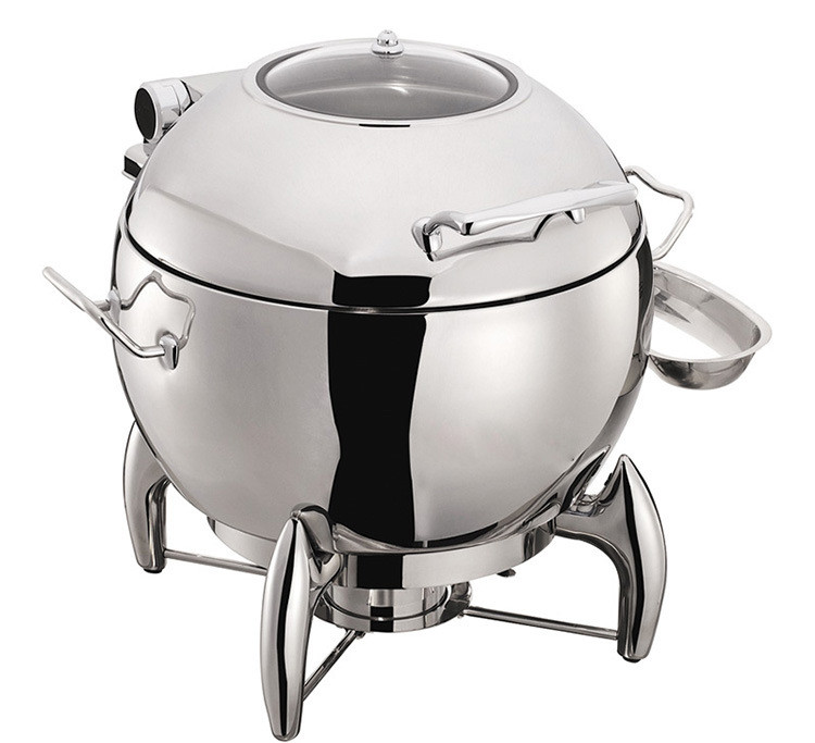 Round Mechanical Hinge Induction Soup Station Optional 11L Soup Bucket