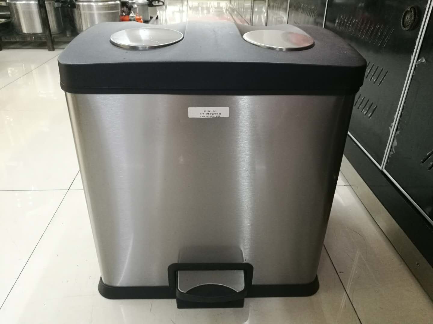 EKO Room Service Equipments Mute Trash Pedal Food Waste Bin with Inner